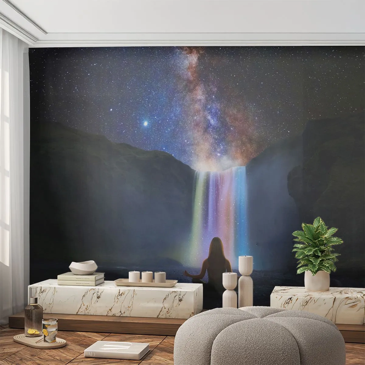 Papel de parede personalizado Standard Eco - Harmonia absoluta - Abstração, Cachoeira, Fantasia