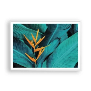 Pôster em moldura branca - Flor do Éden - 100x70 cm