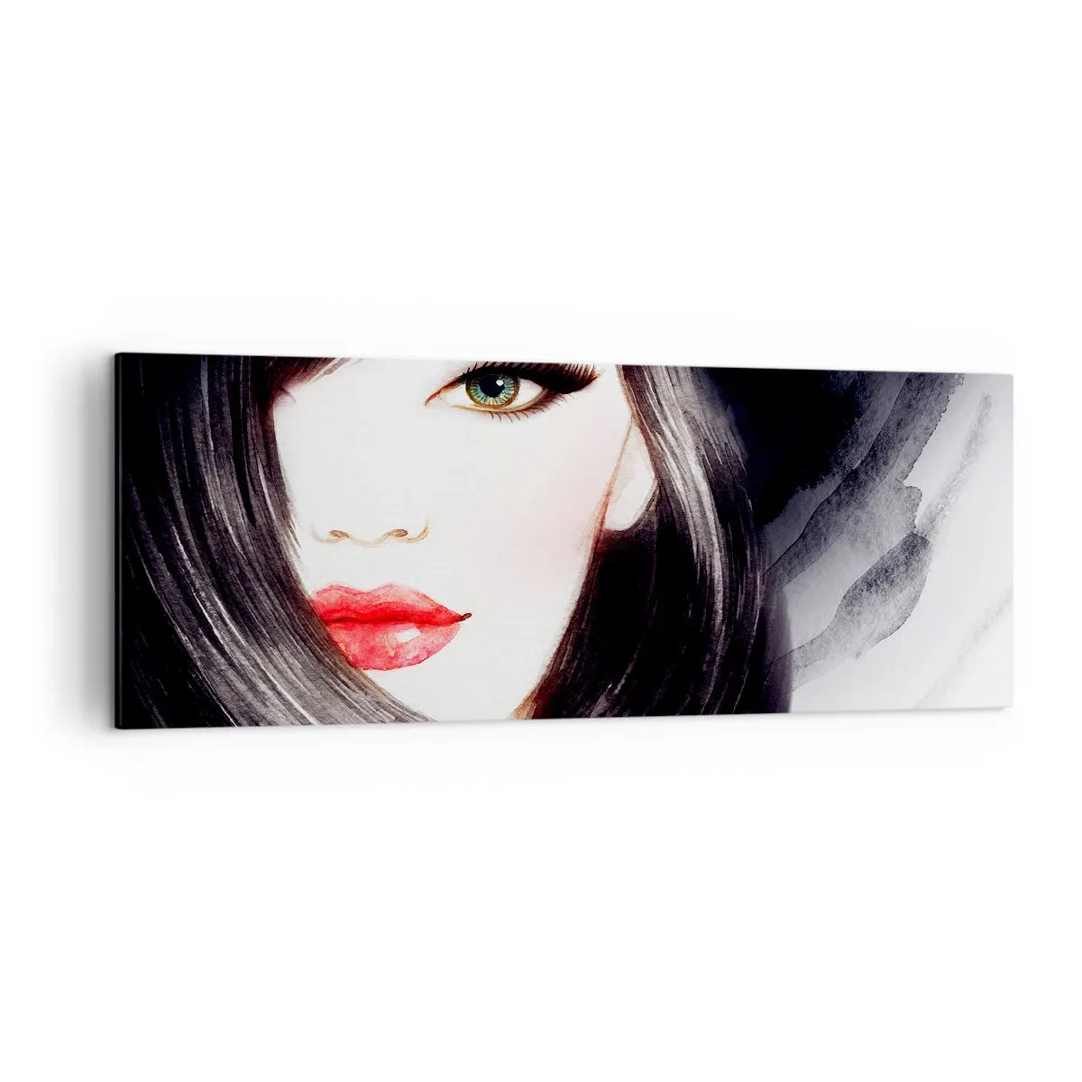 Quadro em tela - Olhar de safira - 140x50 cm