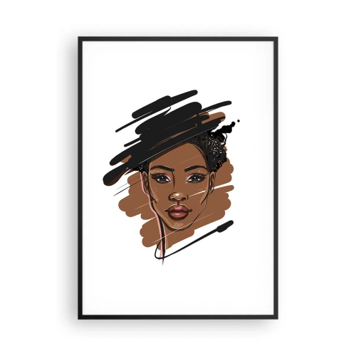 Pôster com moldura preta - Doce como chocolate - 70x100 cm