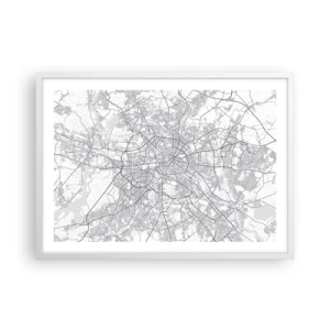 Pôster em moldura branca - Flor de Berlim - 70x50 cm