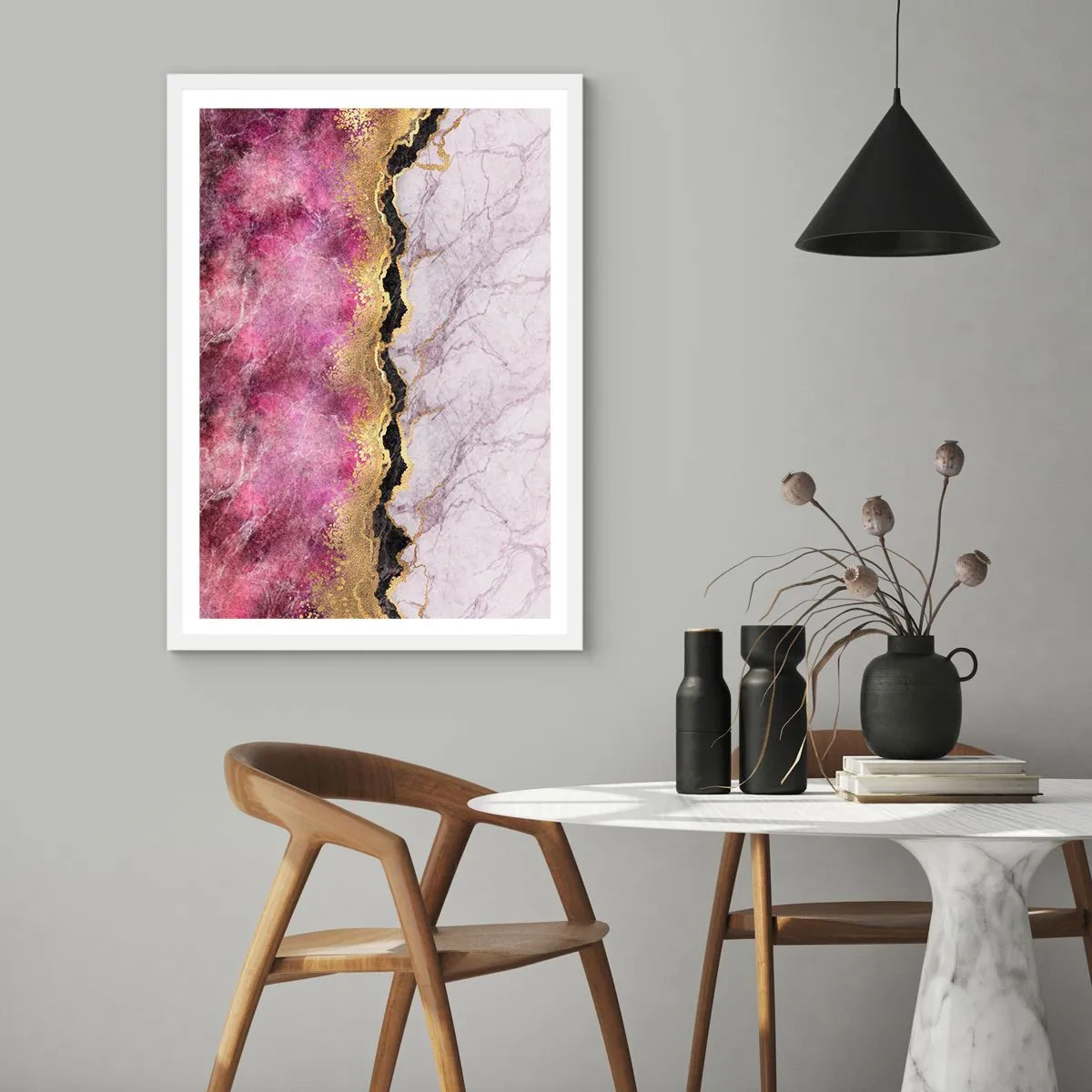 Pôster em moldura branca - Na fronteira - 70x100 cm