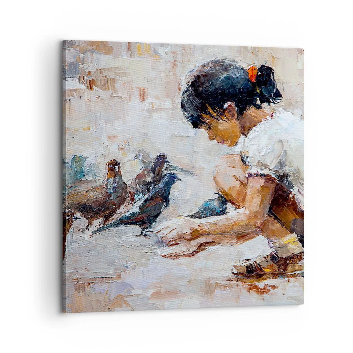 Quadro em tela - Pequenos e queridos - 60x60 cm