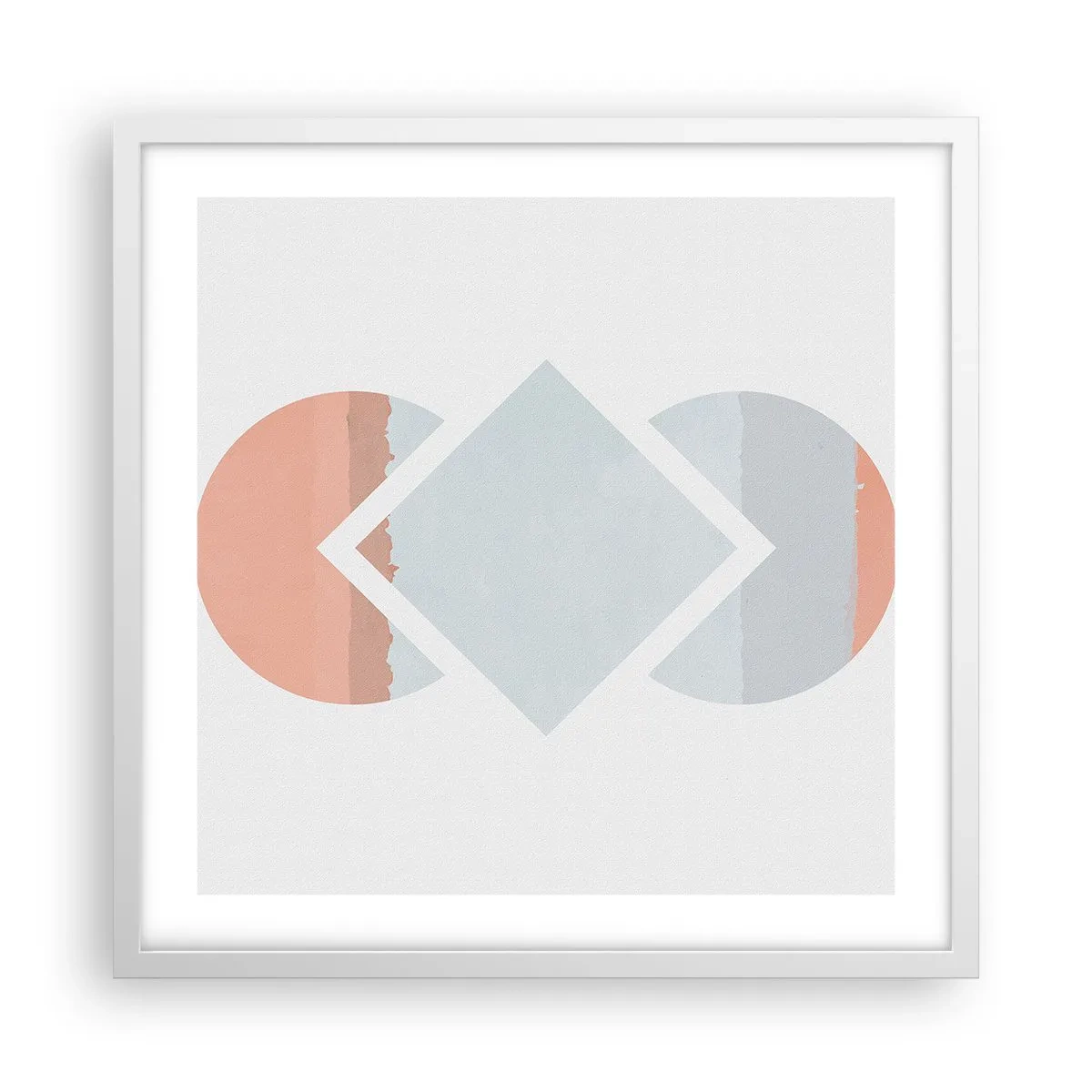 Pôster em moldura branca - A situação é clara - 50x50 cm