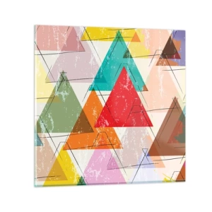Quadro em vidro - Três por três - 30x30 cm