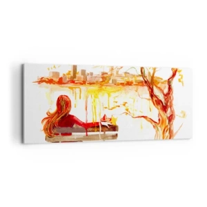Quadro em tela - Um momento de reflexão - 100x40 cm