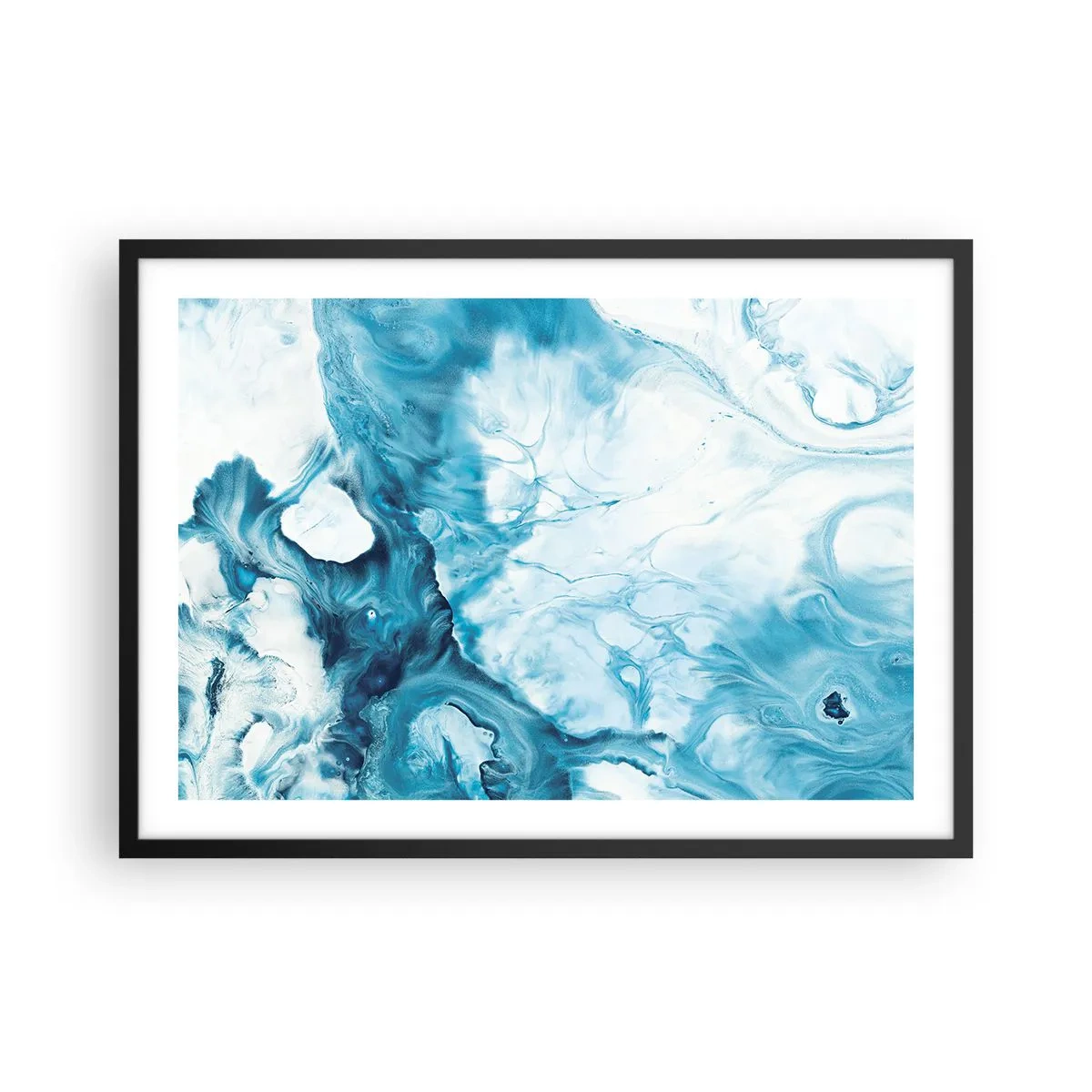 Pôster com moldura preta - Concerto Azul - 70x50 cm