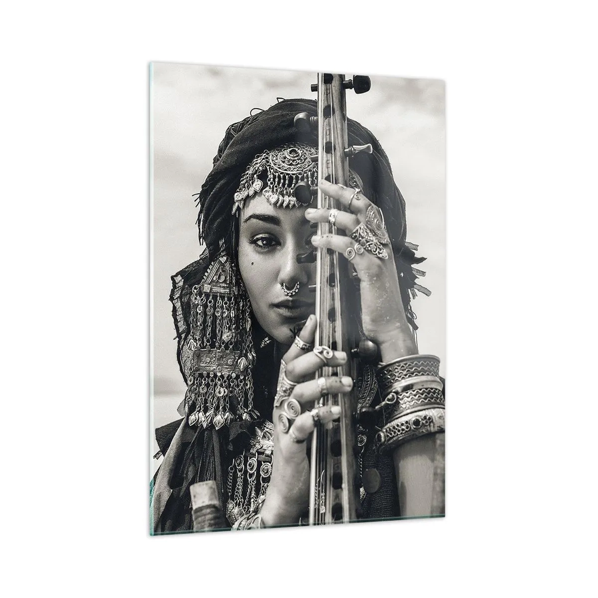 Quadro em vidro - A própria música oriental - 50x70 cm