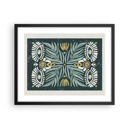 Pôster com moldura preta - Como um recorte folclórico - 50x40 cm