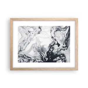 Pôster com moldura de carvalho claro - O Interior da Terra - 40x30 cm