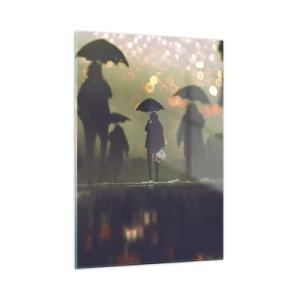 Quadro em vidro - Da perspectiva de uma gota de chuva - 50x70 cm