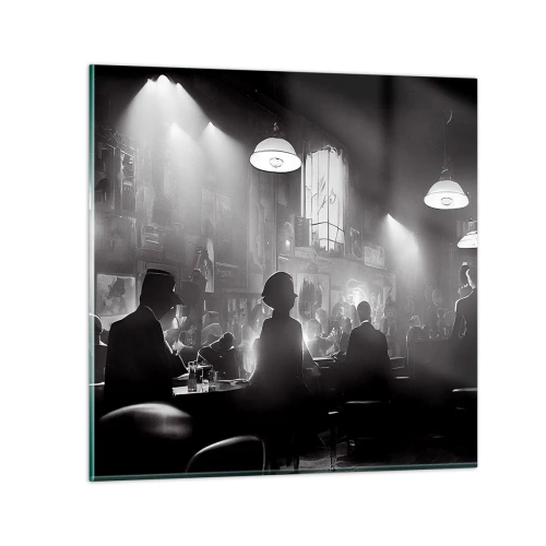 Quadro em vidro - Em uma atmosfera de jazz - 50x50 cm