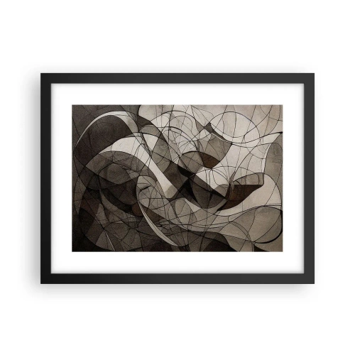 Pôster com moldura preta - Circulação das cores da terra - 40x30 cm