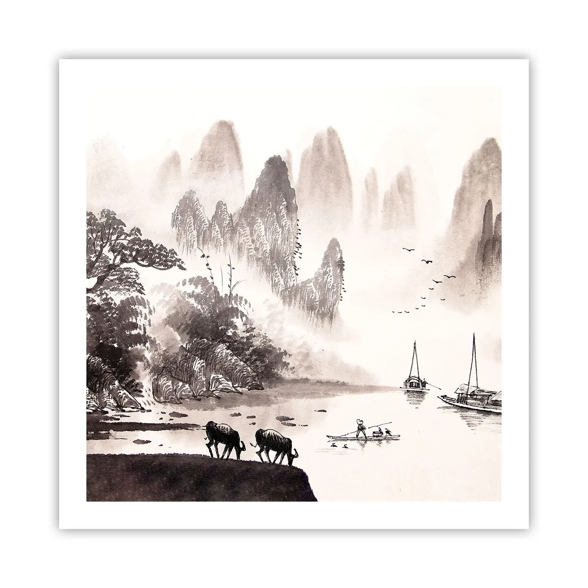 Pôster - O cotidiano exótico do Oriente - 60x60 cm