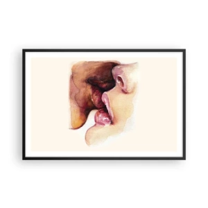 Pôster com moldura preta - Como a noite e o dia, a terra e o céu - 91x61 cm