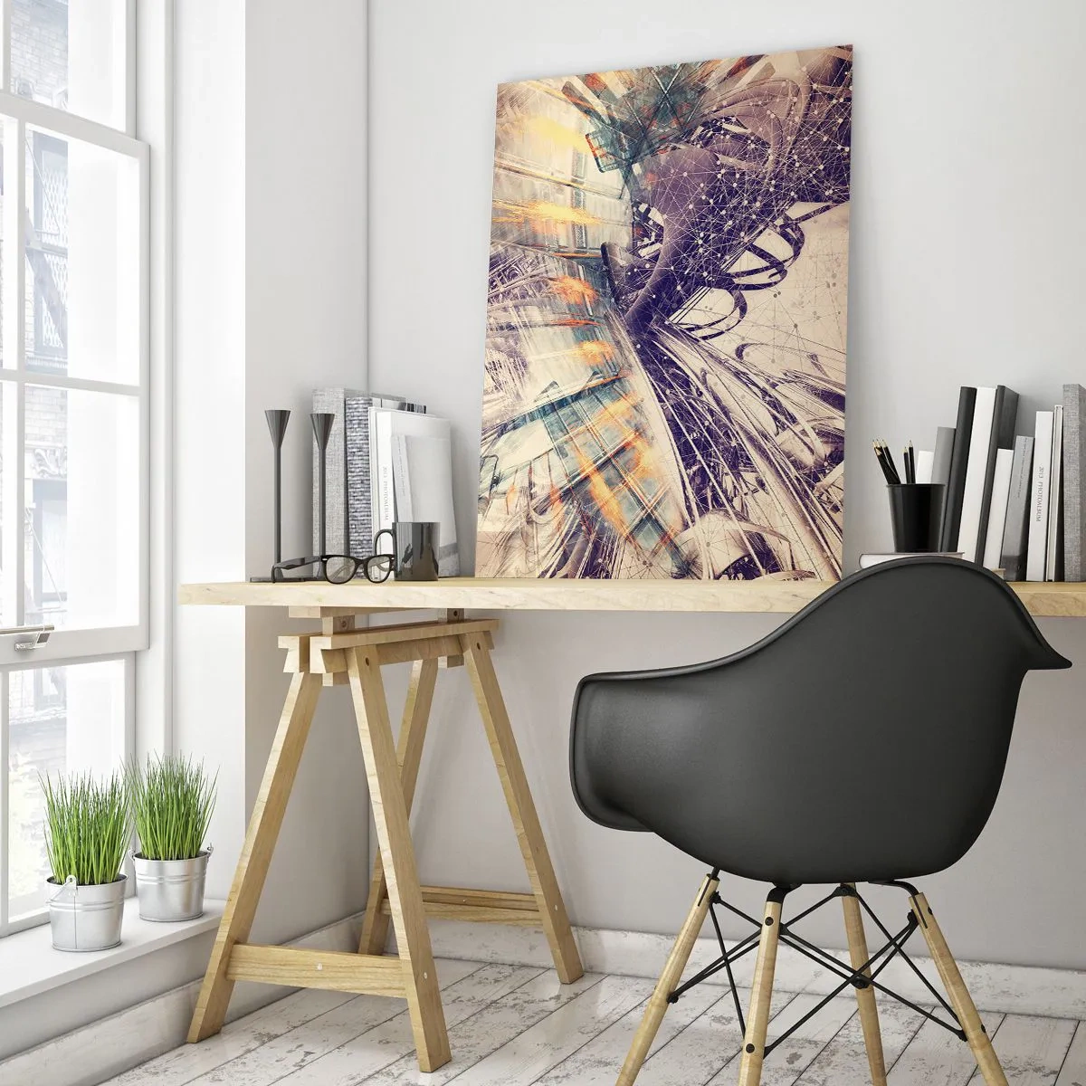 Quadro em vidro - Com muita pressa - 50x70 cm