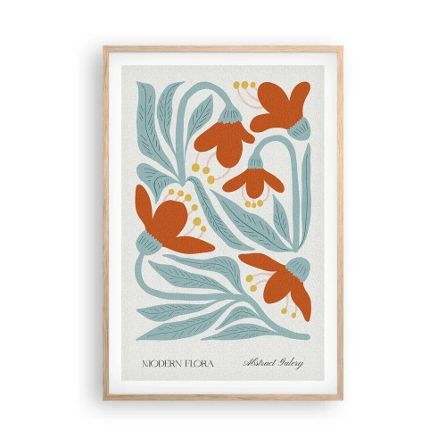 Pôster com moldura de carvalho claro - Em direção à terra, em direção ao sol - 61x91 cm