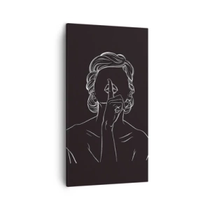 Quadro em tela - A beleza floresce em silêncio - 45x80 cm