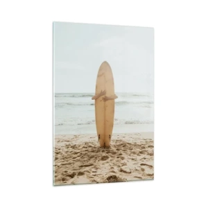 Quadro em vidro - Pelo amor das ondas - 80x120 cm