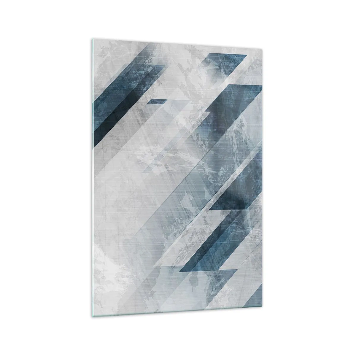 Quadro em vidro - Arte espacial – movimento cinzento - 70x100 cm