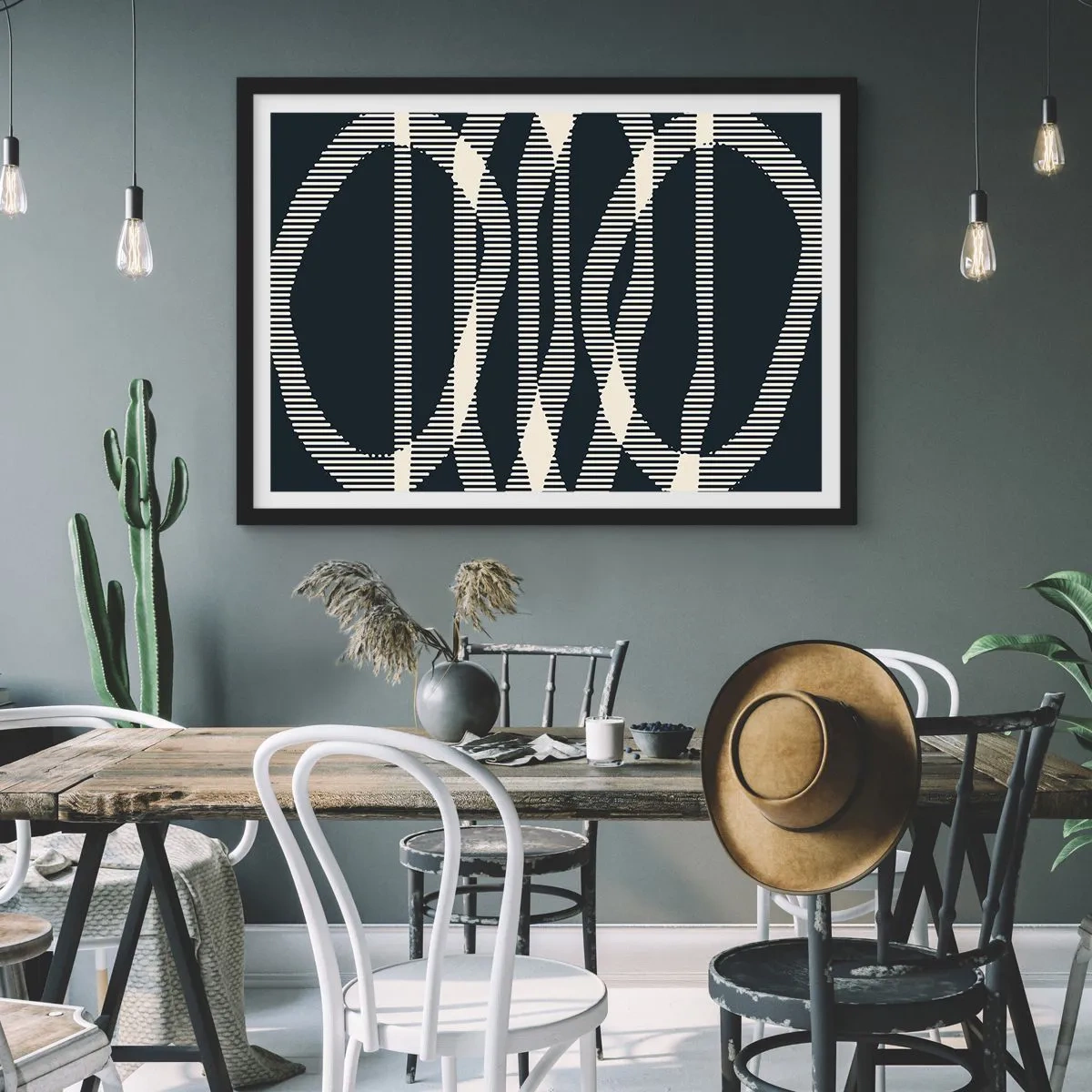Pôster com moldura preta - Uma tentativa de quebrar a escuridão - 70x50 cm