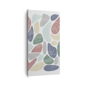 Quadro em tela - Um mosaico de cores em pó - 65x120 cm