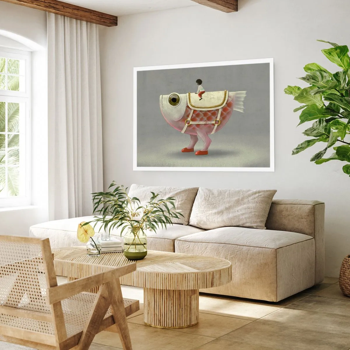 Pôster - O cavaleiro Peixoso - 100x70 cm