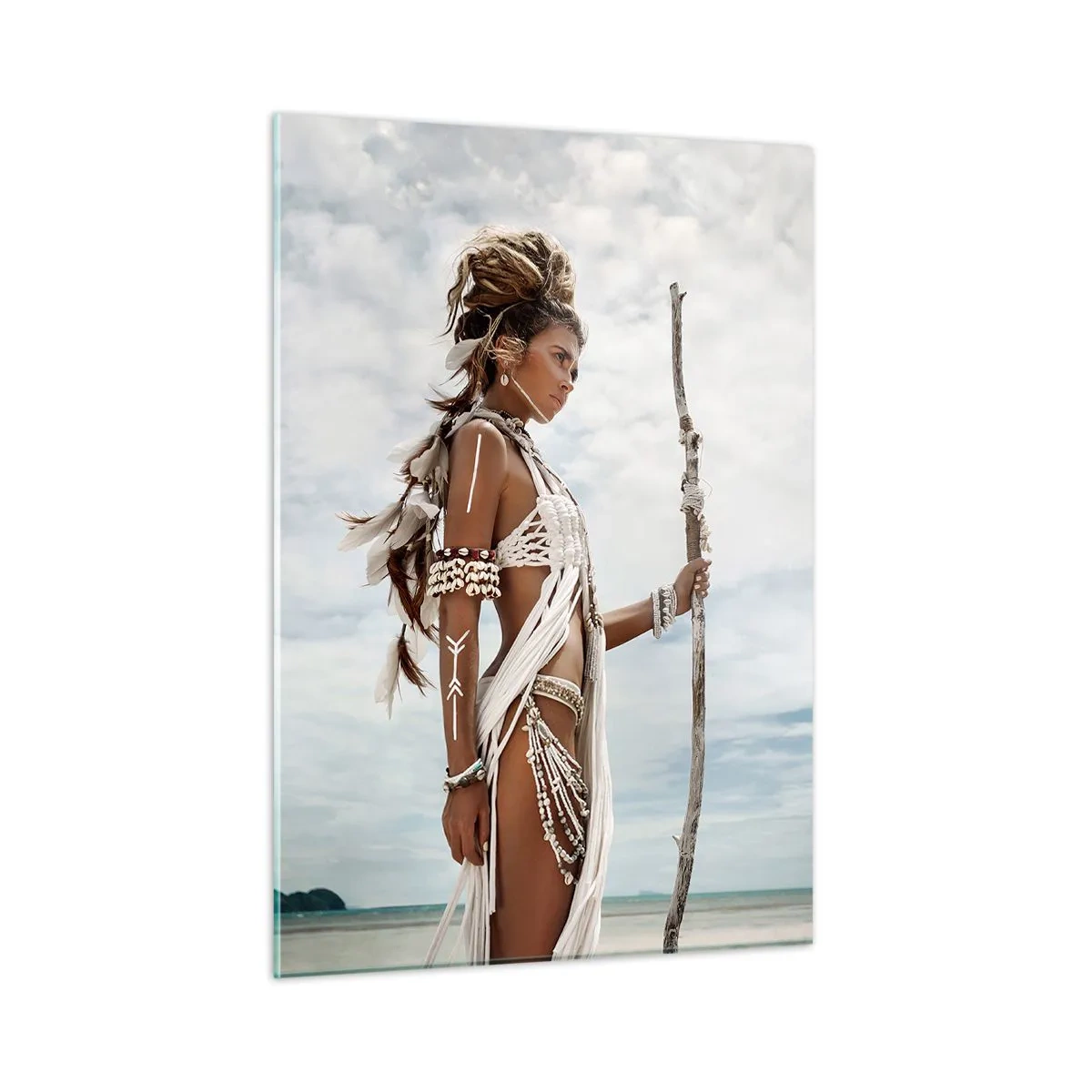 Quadro em vidro - Rainha dos trópicos - 50x70 cm
