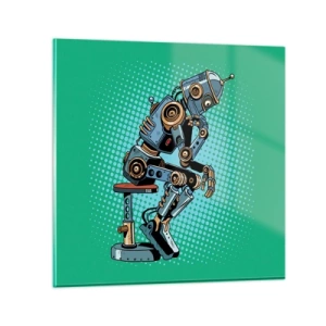 Quadro em vidro - Sobre a essência do ser - 70x70 cm