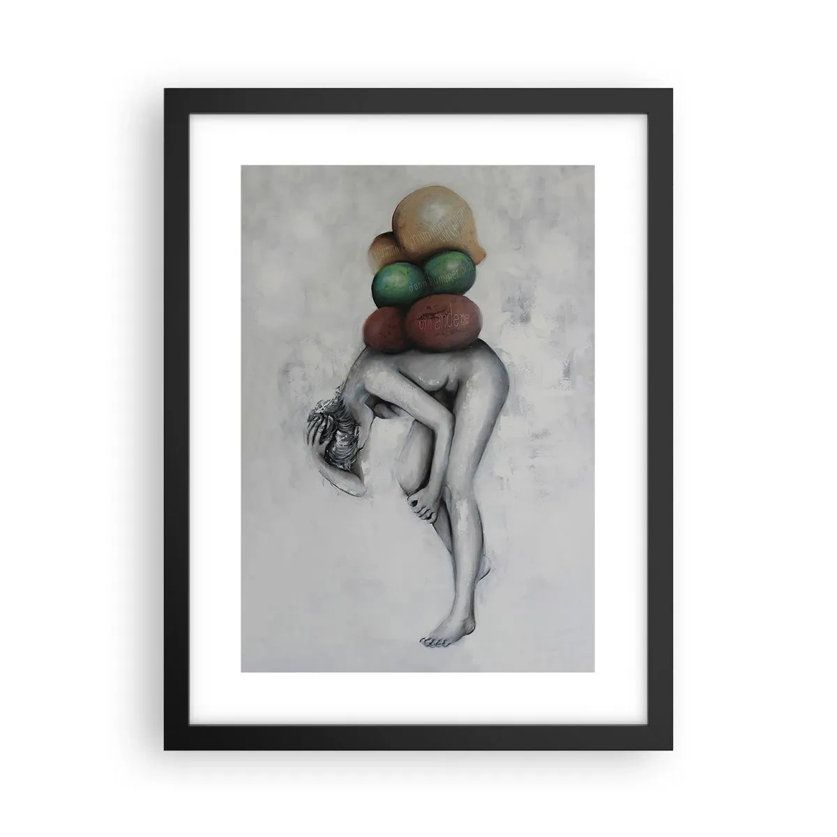 Pôster com moldura preta - O fardo da vida - 30x40 cm