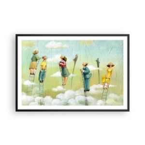 Pôster com moldura preta - Por trás do seu sonho - 91x61 cm