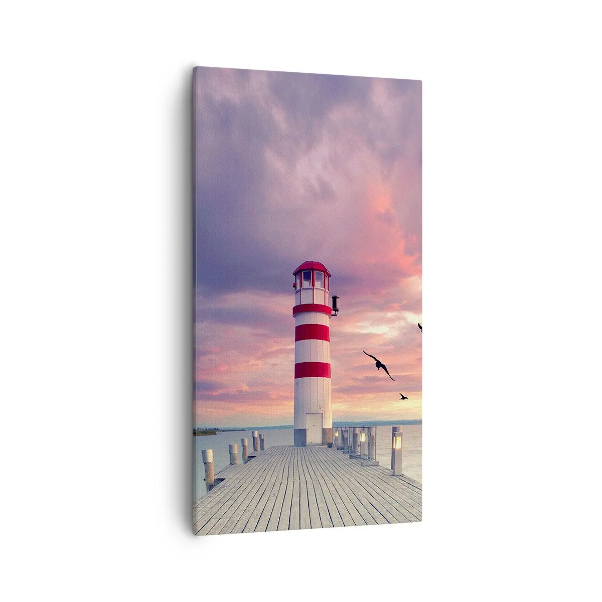 Quadro em tela - Hora de ir ao porto - 55x100 cm