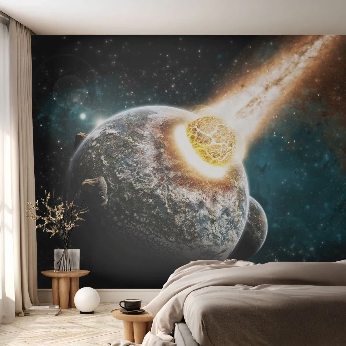 Papel de Parede Premium Sand - Extinção ou nascimento? - Abstração, Cosmos, Cometa - 450x315 cm