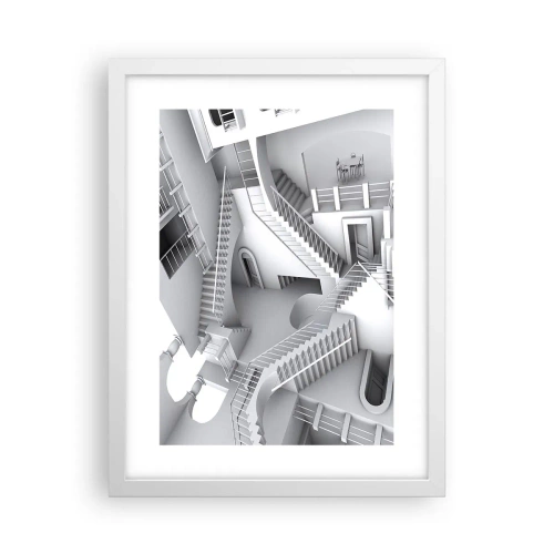 Pôster em moldura branca - Paradoxos do espaço - 30x40 cm