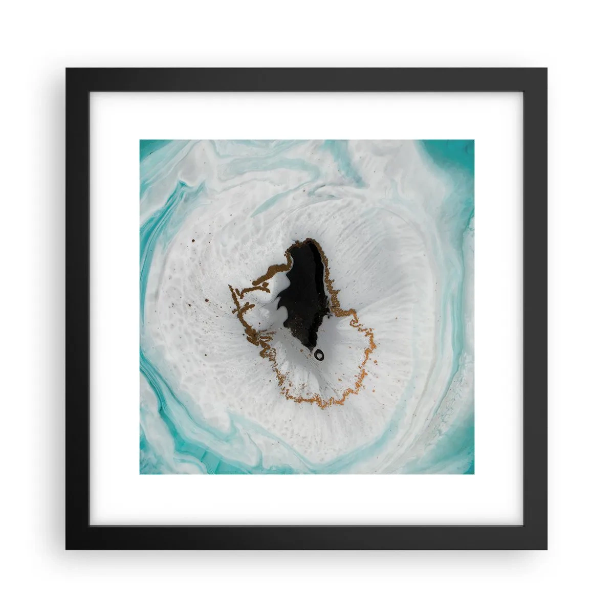 Pôster com moldura preta - Penetrar no interior - 30x30 cm