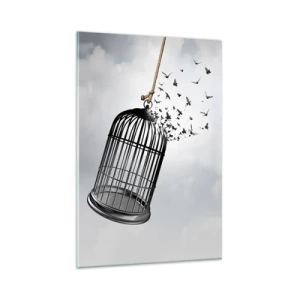 Quadro em vidro - Fé... Esperança... Liberdade! - 80x120 cm