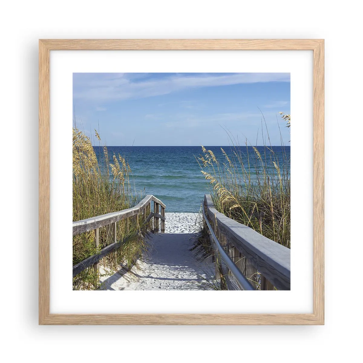 Pôster com moldura de carvalho claro - Ao sol, ao vento - 40x40 cm