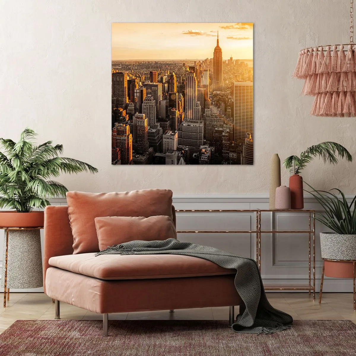 Quadro em tela - Crescer ao sol - 40x40 cm