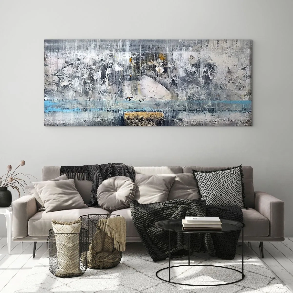 Quadro em vidro - Pelo gelo ou pelo torrão de terra - 100x40 cm