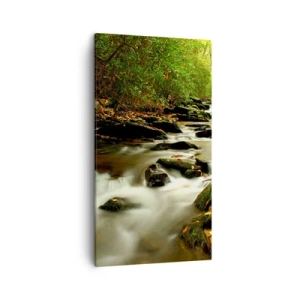 Quadro em tela - Como prata líquida - 45x80 cm