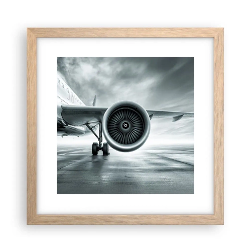 Pôster com moldura de carvalho claro - Há poder! - 30x30 cm