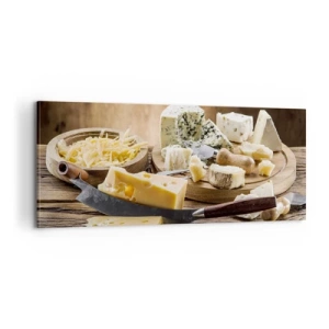 Quadro em tela - Sorria para o queijo - 100x40 cm
