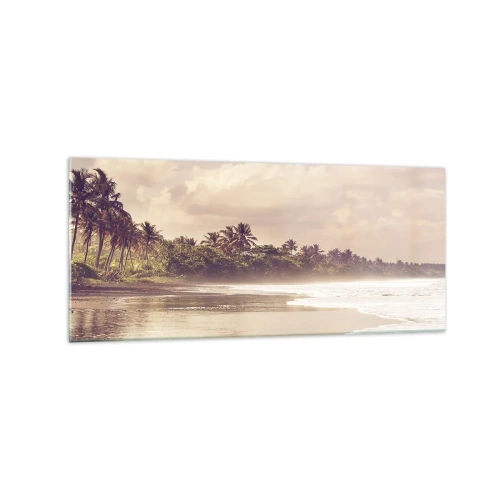 Quadro em vidro - Carícia das ondas - 120x50 cm