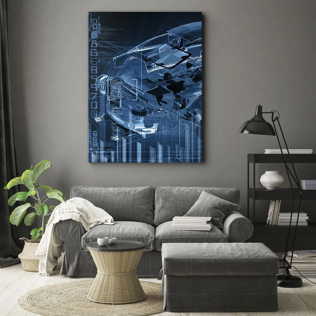 Quadro em tela - Anatomia da engenharia - 70x100 cm