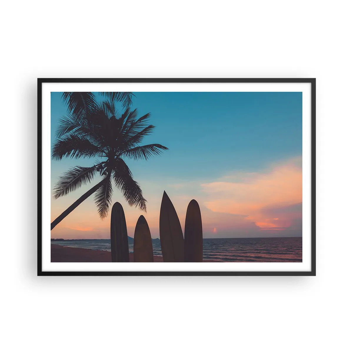 Pôster com moldura preta - Amanhã também será divertido - 100x70 cm