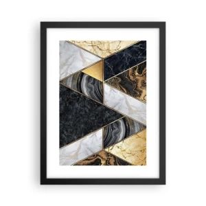 Pôster com moldura preta - Pedra por pedra - 30x40 cm