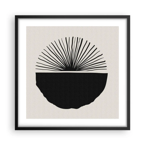 Pôster com moldura preta - Uma gama de possibilidades - 50x50 cm
