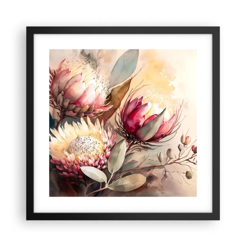 Pôster com moldura preta - De perfil e de frente - 40x40 cm