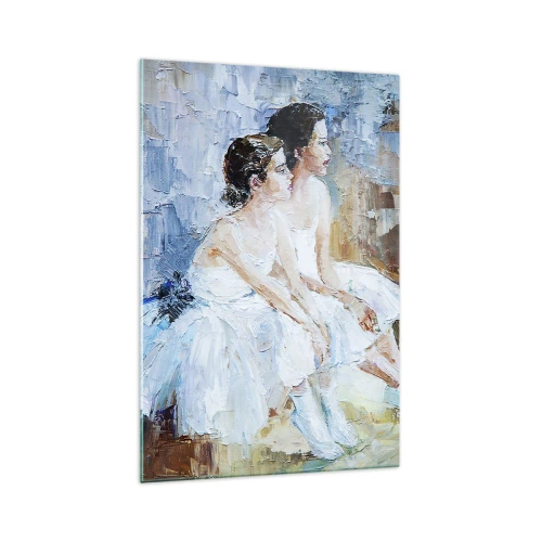 Quadro em vidro - O descanso dos jovens cisnes - 70x100 cm