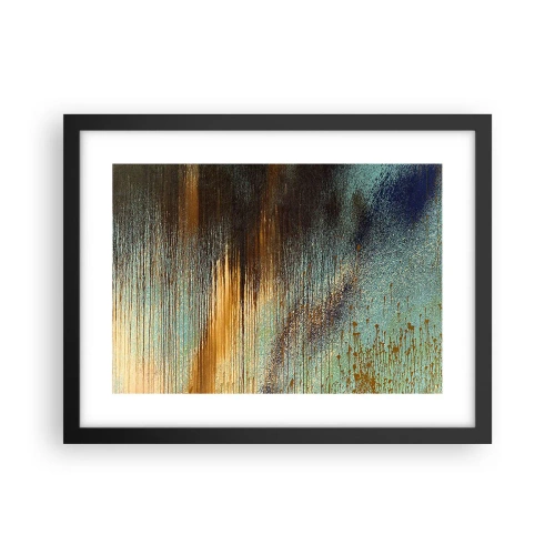 Pôster com moldura preta - Uma composição colorida não acidental - 40x30 cm